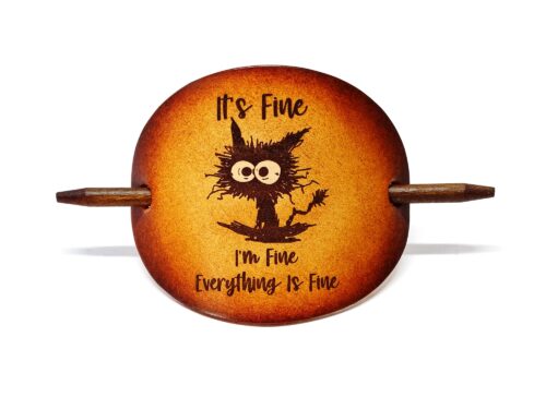 Leder Haarspange - OX Antique - It's fine - Vickys World