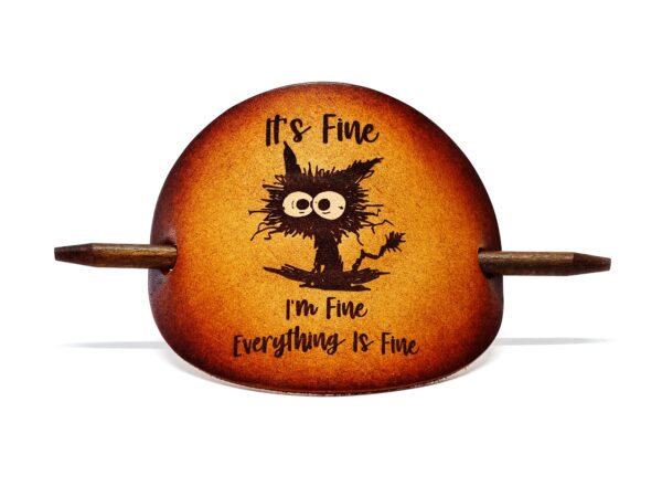 Leder Haarspange - OX Antique - It's fine - Vickys World