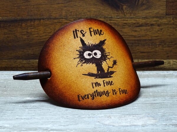 Leder Haarspange - OX Antique - It's fine - Vickys World