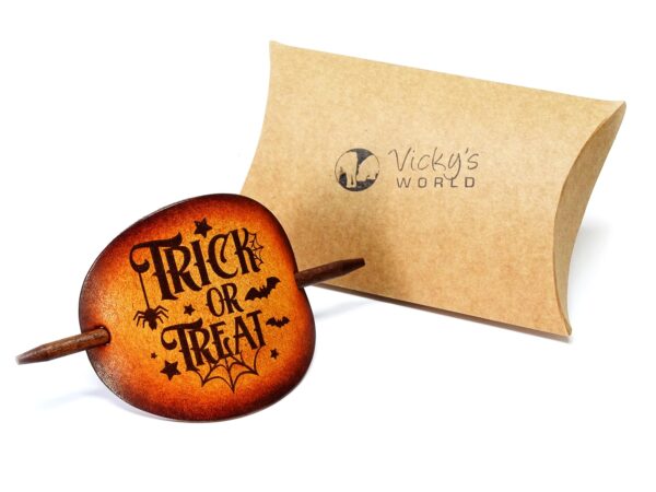 Leder Haarspange - OX Antique - Trick or Treat - Vickys World