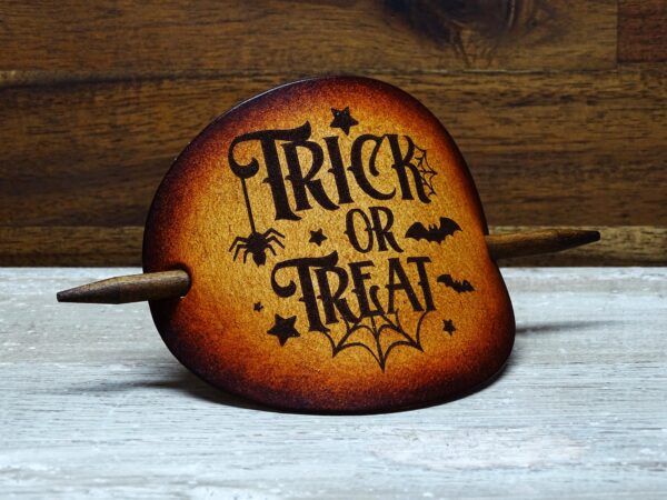 Leder Haarspange - OX Antique - Trick or Treat - Vickys World